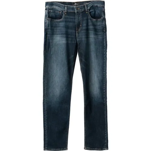 Luxuriöse Tapered Fit Jeans , Herren, Größe: 5XL - 7 For All Mankind - Modalova