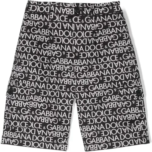 Kinder Schwarze Cargo Bermuda Shorts - Dolce & Gabbana - Modalova