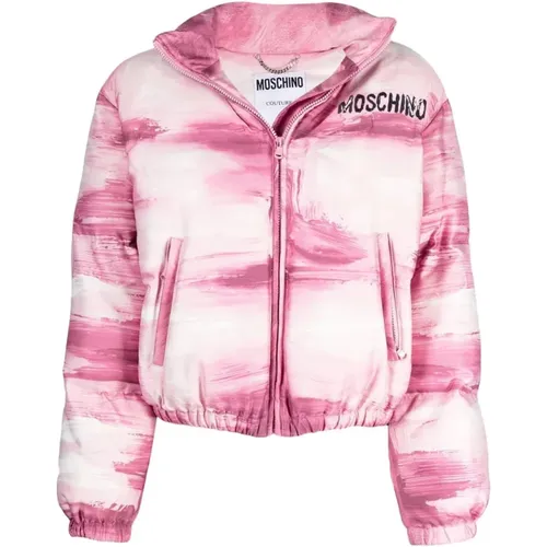 Rosa Nylon Jacke Moschino - Moschino - Modalova