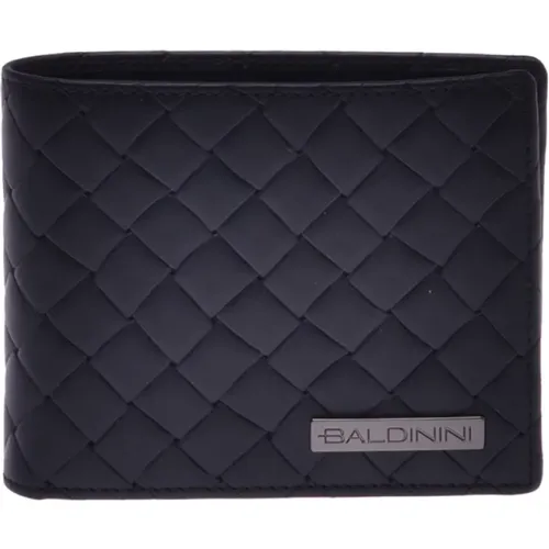 Wallet in woven print leather , male, Sizes: ONE SIZE - Baldinini - Modalova