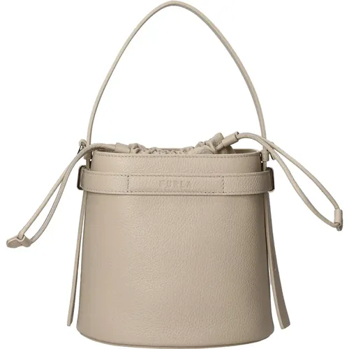 Mini Bucket Bag aus Grano Leder , Damen, Größe: ONE Size - Furla - Modalova