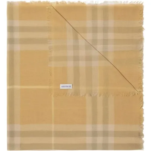 Flax Scarf in Lana , female, Sizes: ONE SIZE - Burberry - Modalova