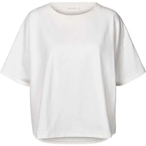 Weißes T-Shirt Margot Top , Damen, Größe: S/M - Rabens Saloner - Modalova