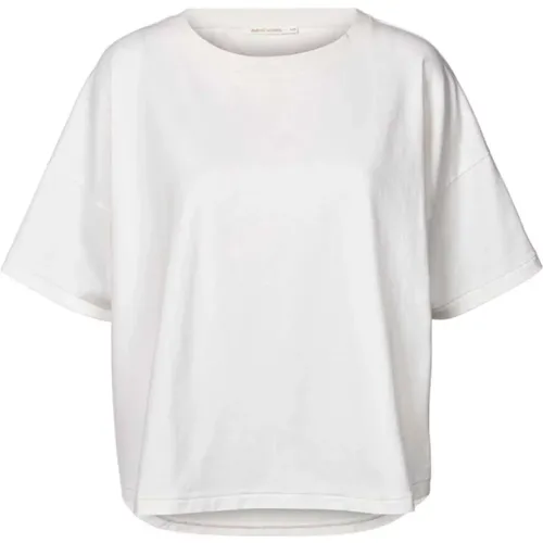 Weißes T-Shirt Margot Top , Damen, Größe: Xs/S - Rabens Saloner - Modalova