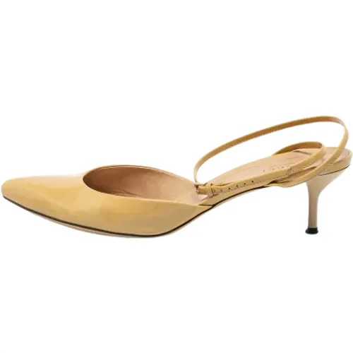 Pre-owned Leather heels , female, Sizes: 7 1/2 UK - Gucci Vintage - Modalova