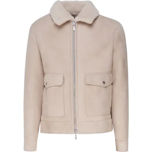 Shearling Zip Jacket Lamb , male, Sizes: XL - Eleventy - Modalova