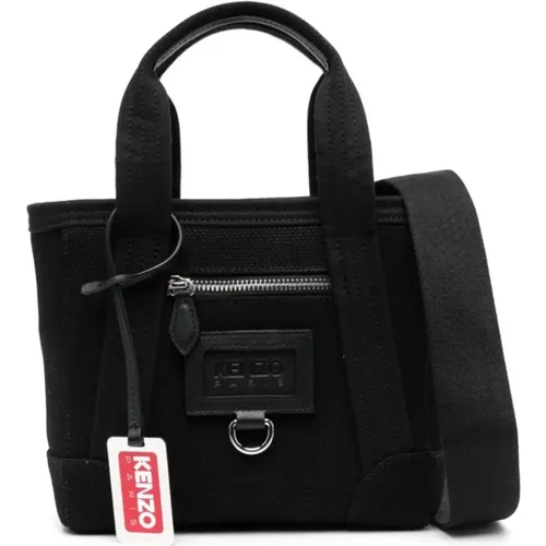 Stilvolle kompakte Handtasche mit Reißverschlusstasche , Damen, Größe: ONE Size - Kenzo - Modalova