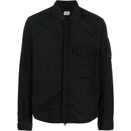 Chrome R Zipped Overshirt , male, Sizes: M, L - C.P. Company - Modalova