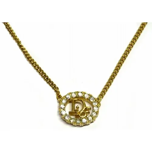 Pre-owned Metal necklaces , female, Sizes: ONE SIZE - Dior Vintage - Modalova