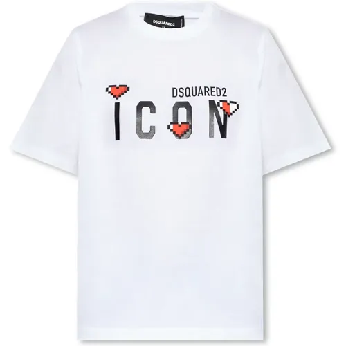 Printed T-shirt , female, Sizes: XL, M, S, XS, L - Dsquared2 - Modalova