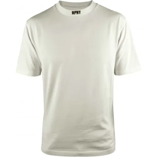 Weißes Baumwoll-T-Shirt mit HPNY-Stickerei,HPNY Logo T-Shirt - Heron Preston - Modalova