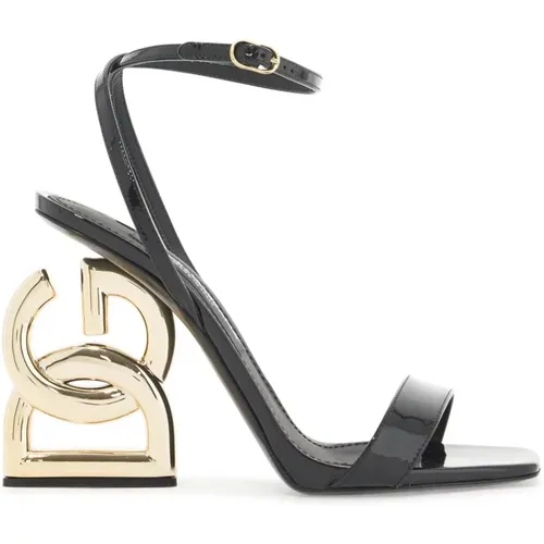 Gekreuzte DG-Logo-Ledersandalen - Dolce & Gabbana - Modalova