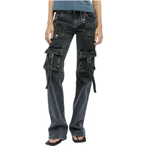 Gewaschene Cargo Jeans , Damen, Größe: M - Blumarine - Modalova