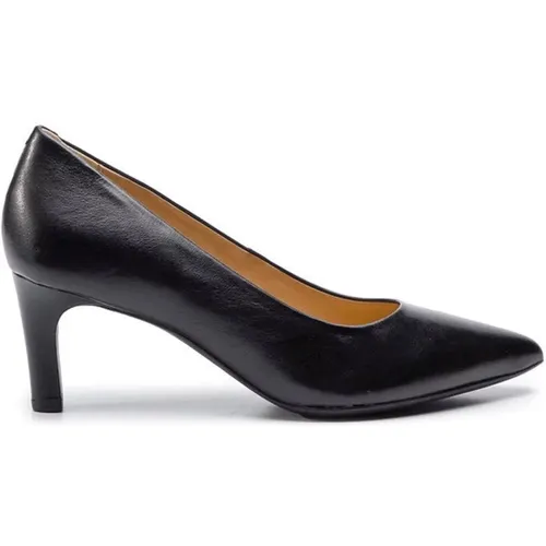 Elegante Schwarze Schnürschuhe Damen , Damen, Größe: 36 1/2 EU - Geox - Modalova