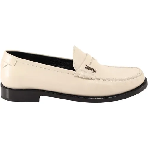 Luxury Leather Loafers Ss23 , female, Sizes: 4 1/2 UK - Saint Laurent - Modalova