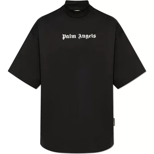 T-Shirt mit Logo , Damen, Größe: M - Palm Angels - Modalova