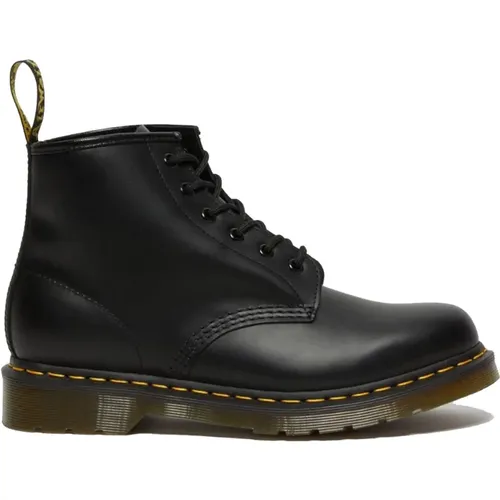 Smooth Boots - Classic Docs with Yellow Stitching , male, Sizes: 6 UK - Dr. Martens - Modalova