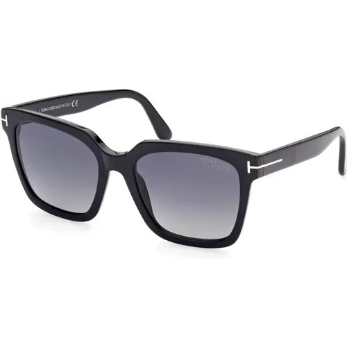 Selby Sonnenbrille Schwarz Rauch Polarisiert , Damen, Größe: 55 MM - Tom Ford - Modalova