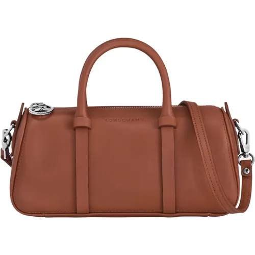 Brandy Calfskin Bags with Silver-tone Hardware , female, Sizes: ONE SIZE - Longchamp - Modalova