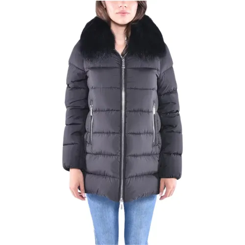 Golden Fur Puffer Jacket , female, Sizes: S - Moorer - Modalova