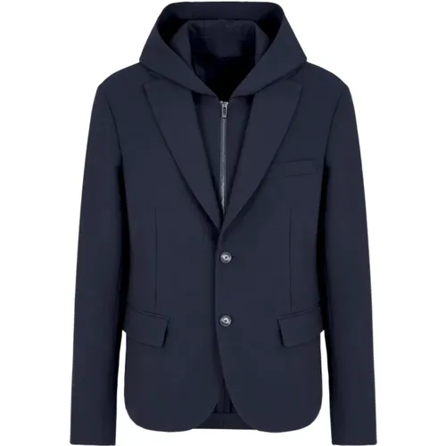 Navyblauer Americana Blazer , Herren, Größe: XL - Armani Exchange - Modalova