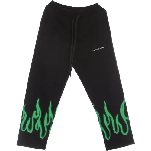 Flames Spray Lightweight Tracksuit Pants , male, Sizes: M, XL, L, S - Vision OF Super - Modalova