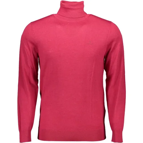 Roter Langarm-Logo-Pullover , Herren, Größe: XL - Gant - Modalova