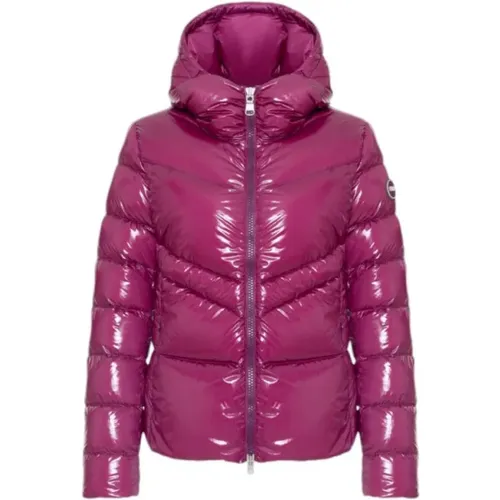 Rote Winter-Daunenjacke mit Reißverschluss , Damen, Größe: M - Colmar - Modalova