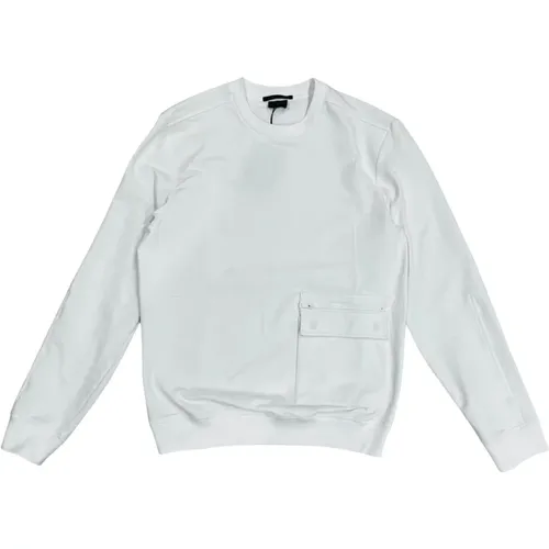 Weißer Baumwollmischung Regular Fit Sweatshirt , Herren, Größe: M - PAUL & SHARK - Modalova