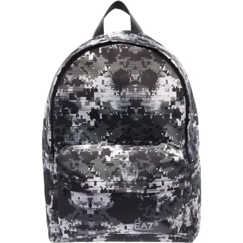 Herren Camo Print Rucksack - Emporio Armani EA7 - Modalova