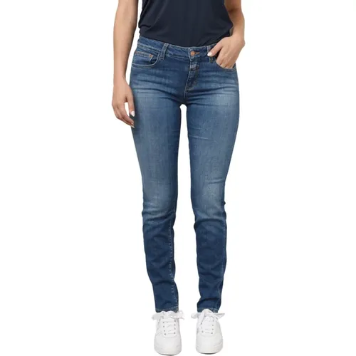 Jeans mit niedriger Taille und Seitentaschen , Damen, Größe: W33 - closed - Modalova