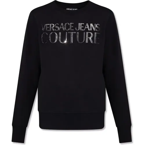 Sweatshirt with logo , Damen, Größe: S - Versace Jeans Couture - Modalova