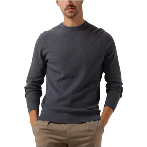 Blauer Strickpullover Crew Neck , Herren, Größe: L - Profuomo - Modalova