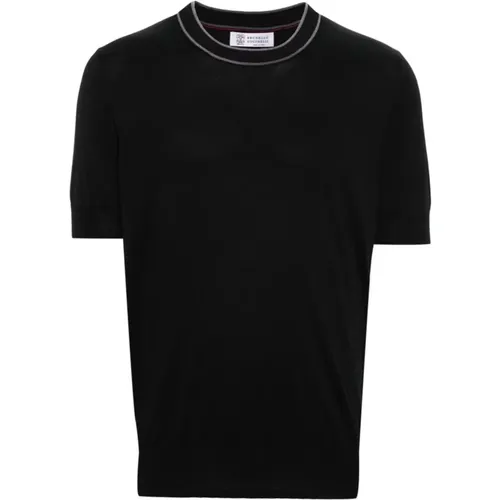 Mens Clothing T-Shirts Polos Ss24 , male, Sizes: M - BRUNELLO CUCINELLI - Modalova