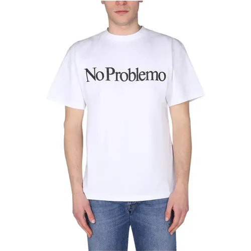 No Problemo T-Shirt , male, Sizes: S, L - Aries - Modalova