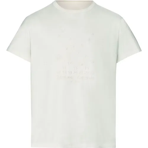 Weißes Baumwoll-Rundhals-T-Shirt - Maison Margiela - Modalova