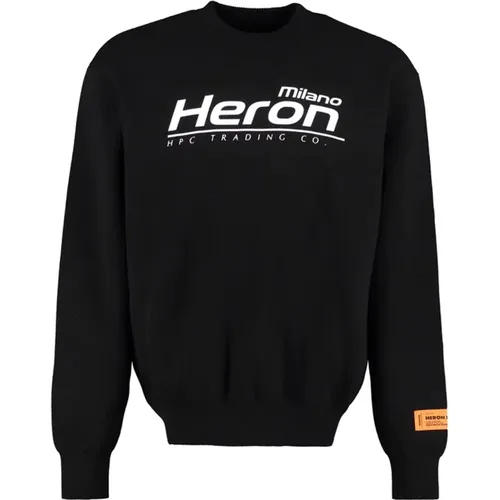 Schwarzer Logo Pullover für Herren , Herren, Größe: M - Heron Preston - Modalova