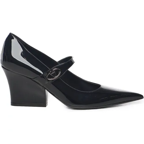 Patent Leather Geometric Heel Shoes , female, Sizes: 6 UK, 8 UK, 4 UK, 5 1/2 UK, 7 UK - Valentino Garavani - Modalova