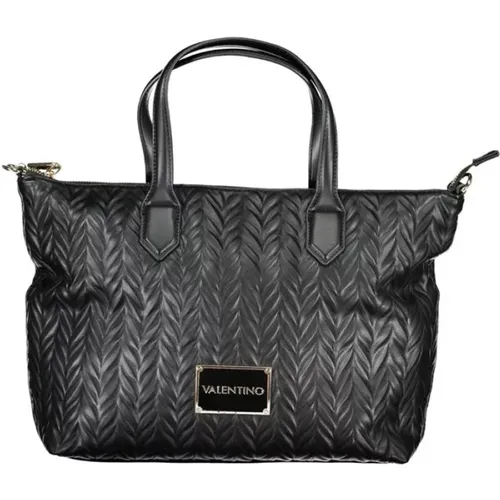 Schwarze Polyethylen-Handtasche mit verstellbarem Riemen , Damen, Größe: ONE Size - Valentino by Mario Valentino - Modalova