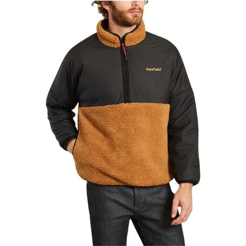 Bi-Material Jacke mit Kunstpelz , Herren, Größe: XS - Penfield - Modalova