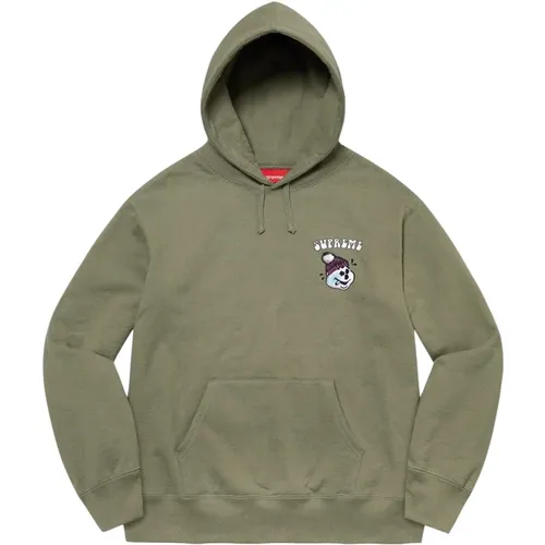 Snowman Hoodie Limited Edition Light Olive , male, Sizes: L, M - Supreme - Modalova