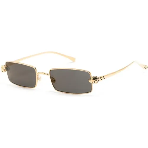 Gold Sunglasses for Everyday Use , unisex, Sizes: 54 MM - Cartier - Modalova