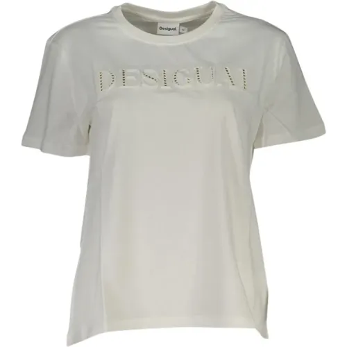 Bio-Baumwolle Kurzarm T-Shirt , Damen, Größe: S - Desigual - Modalova