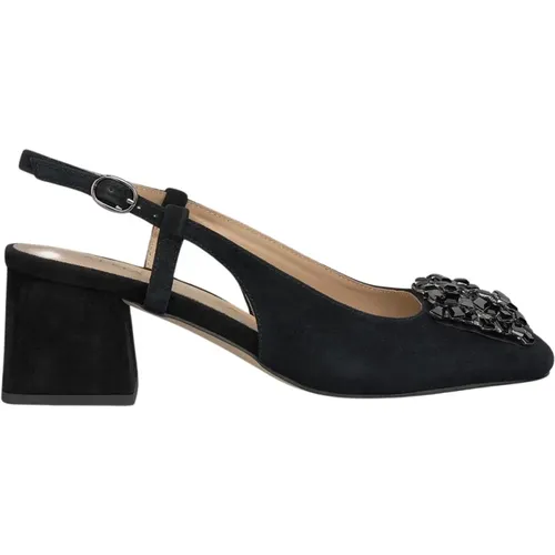 Embellished Square Heel Shoe , female, Sizes: 3 UK, 4 UK, 6 UK, 5 UK, 7 UK - Alma en Pena - Modalova