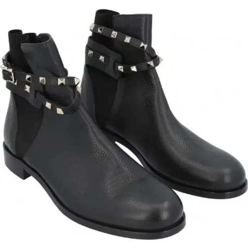 Pre-owned Leather boots , female, Sizes: 8 1/2 UK - Valentino Vintage - Modalova