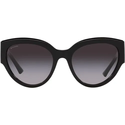 Butterfly Sunglasses with Frame and Grey Gradient Lenses , female, Sizes: 55 MM - Bvlgari - Modalova