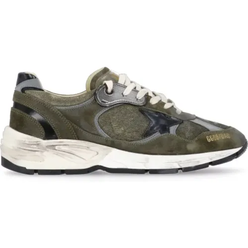 Grüne Ledersneakers mit Sternendetail , Herren, Größe: 40 EU - Golden Goose - Modalova