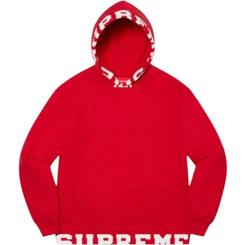 Roter Cropped Logos Kapuzenpullover Limited Edition - Supreme - Modalova