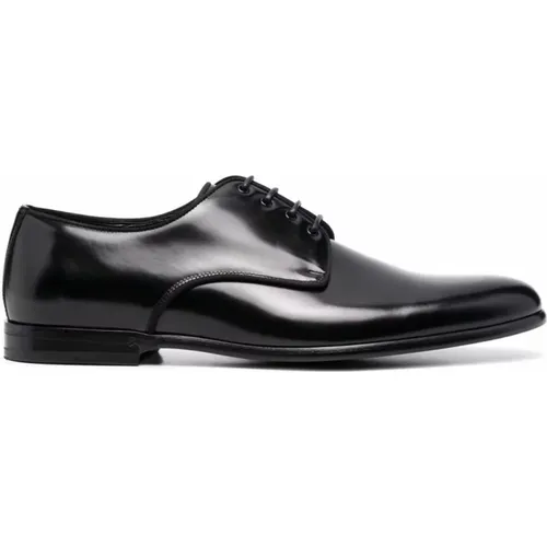 Schwarze flache Schuhe Gros Grain , Herren, Größe: 41 1/2 EU - Dolce & Gabbana - Modalova