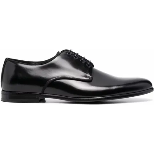 Schwarze flache Schuhe Gros Grain , Herren, Größe: 44 EU - Dolce & Gabbana - Modalova